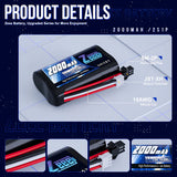 Zeee Li-Ion 2S 2000mAh 7,4V 15C SM 2P-Anschluss USB-Ladegerät (2 Stück)