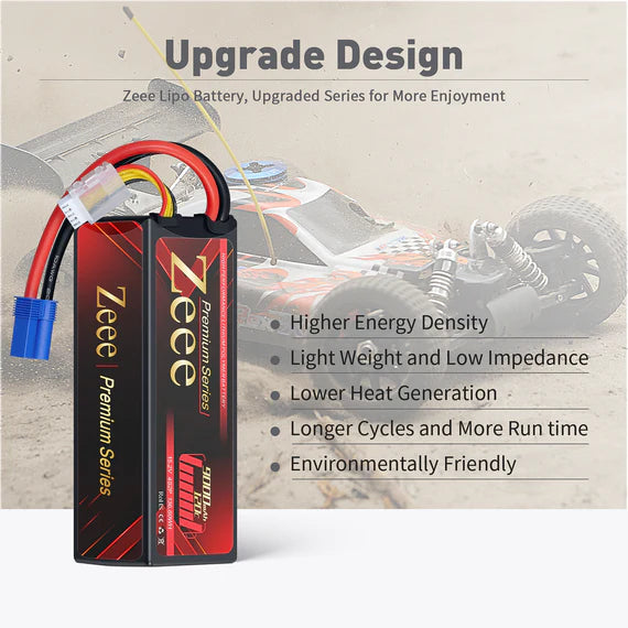Zeee Premium Series 4S 9000mAh 15,2V 120C Hardcase EC5 (2 Stück)