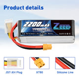 Zeee 4S 2200mAh 14,8V 120C XT60 Graphen-Akku (2 Stück)