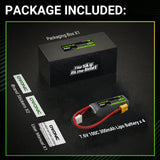OVONIC FPV 2S 300mAh Lipo Akku 2S1P 100C 7,6V LiHV LiPo Akku mit XT30 Stecker (4 Stück)