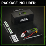 OVONIC FPV 2S 380mAh Lipo Akku 2S1P 100C 7,4V  LiPo Akku mit XT30 Stecker (4 Stück)