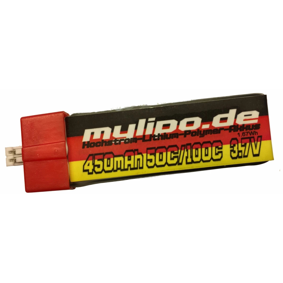 450mAh / 1S / JST PH2.0 Anschlußstecker und Plastikkappe