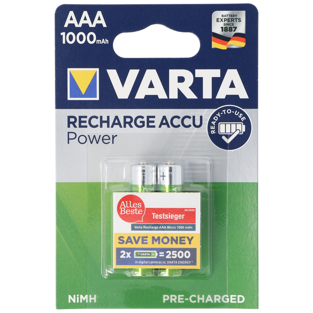 Varta 5703 Akku Micro 1,2V 1000mAh 2er Pack