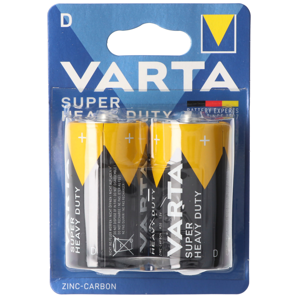 Varta Batterie Zink-Kohle Mono D R20 1,5V 6000mAh 2er Pack