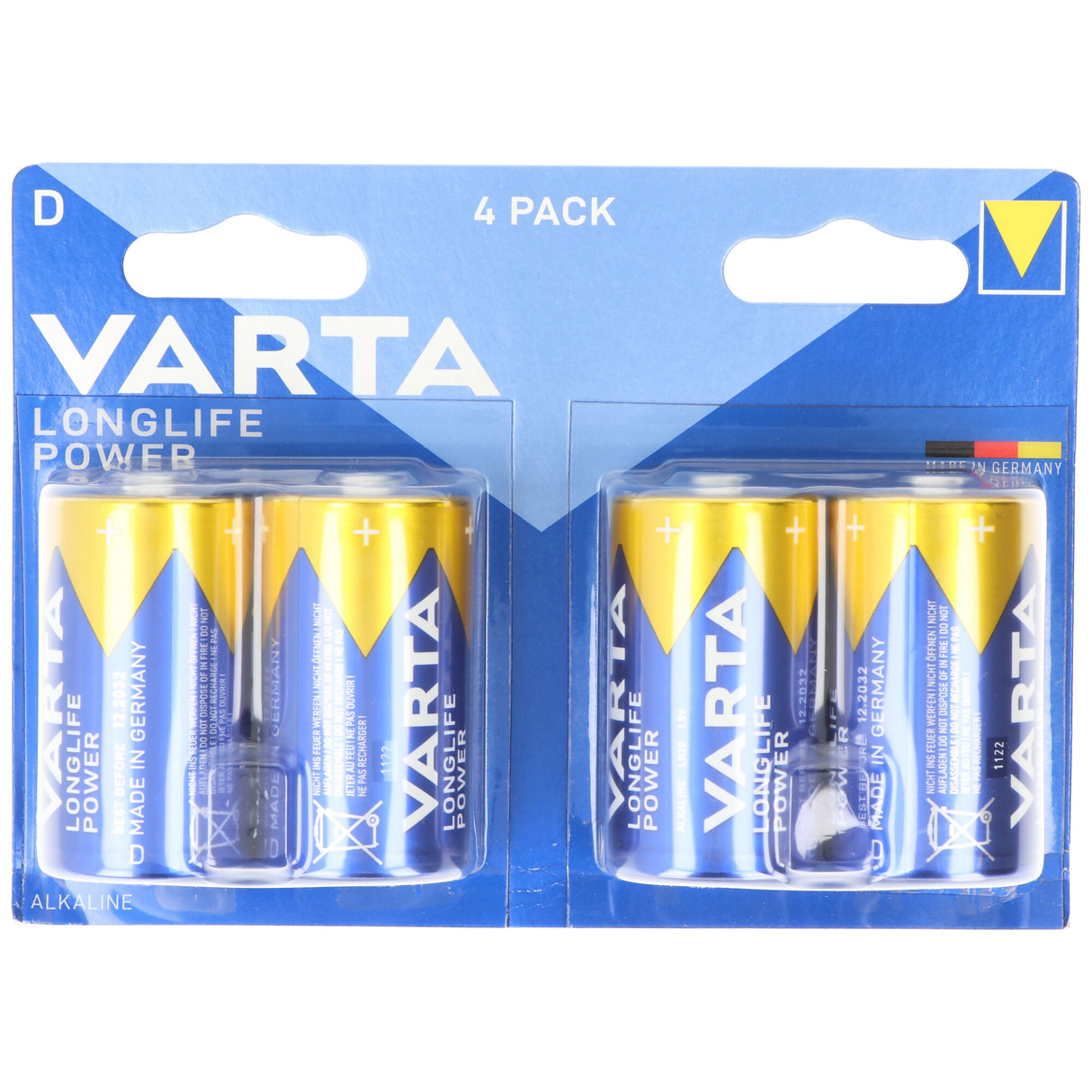 Varta Batterie Alkaline Mono D LR20 1,5V Blister (4-Pack)