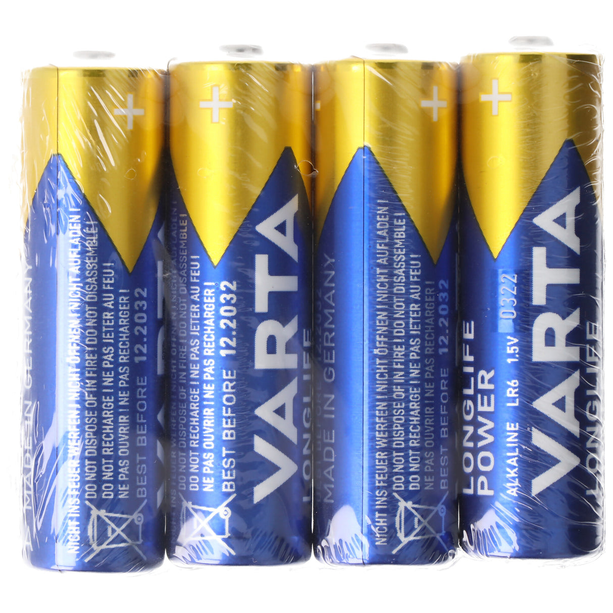 Varta Longlife Power ehem. High Energy 4906 Mignon AA LR6 40er Box in Folie