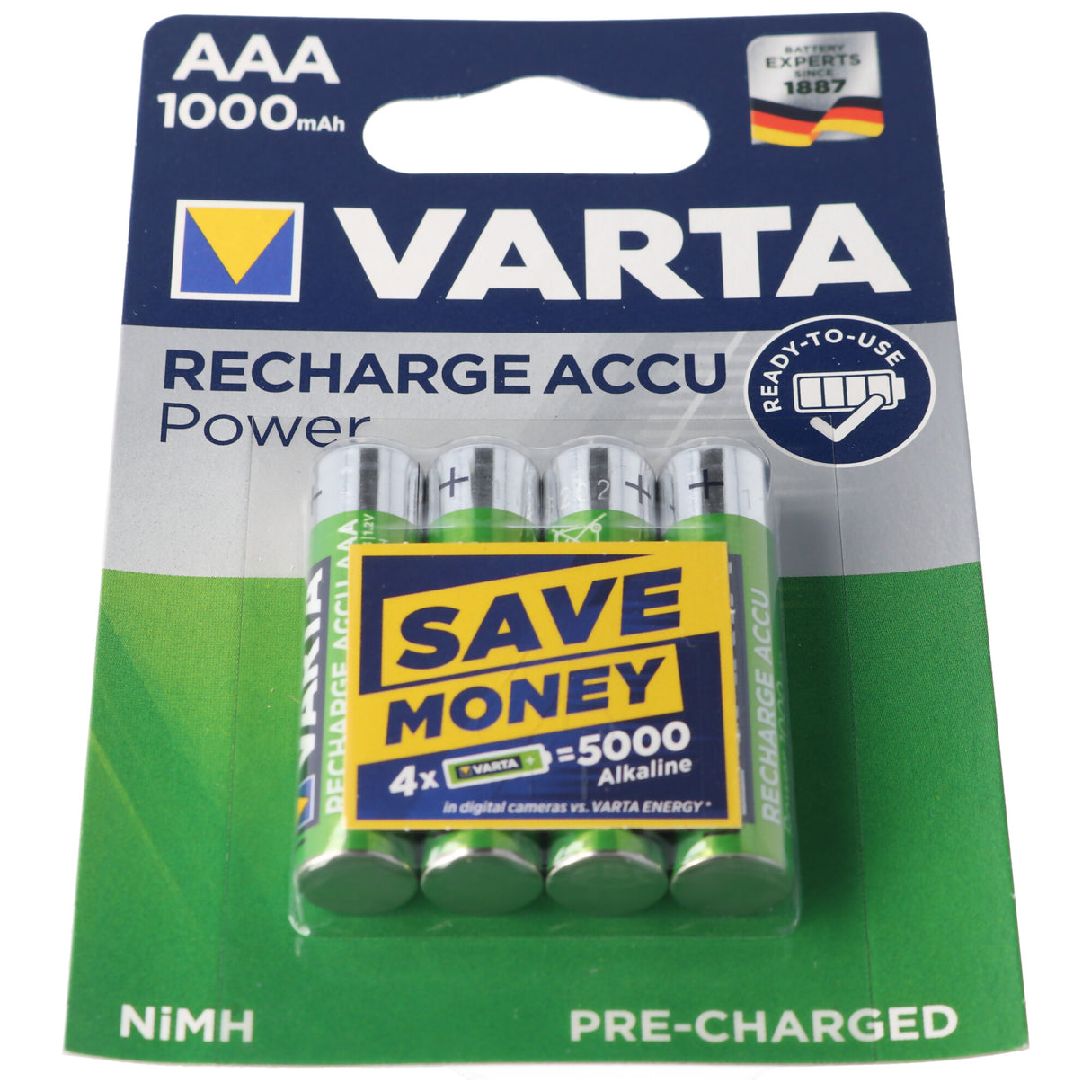 VARTA Akku AAA 1000mAh Micro LR03 4er Pack