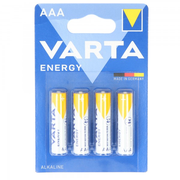Varta Energy Batterie Alkaline Micro AAA LR03 1,5V 4er Pack