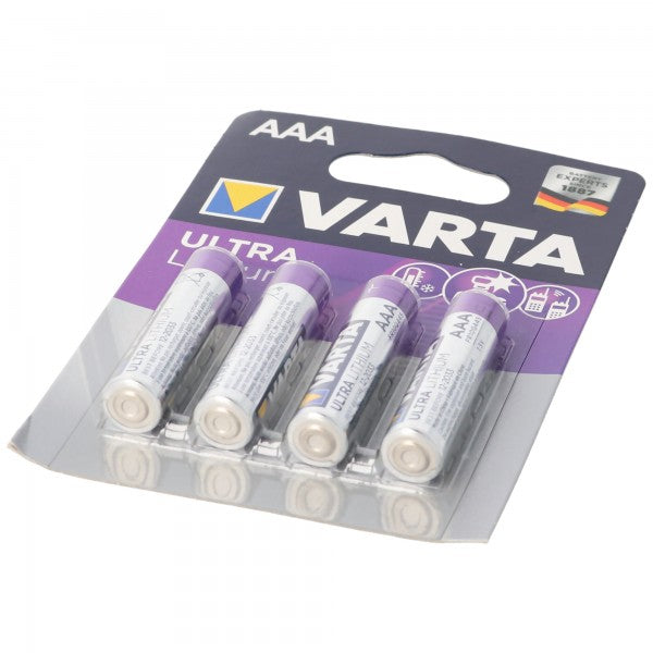 Varta Lithium Batterie AAA FR03 6103 Varta Ultra Lithium 1,5V 4er-Blister