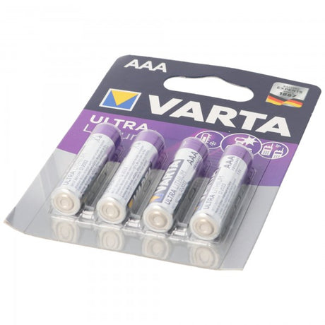Varta Lithium Batterie AAA FR03 6103 Varta Ultra Lithium 1,5V 4er-Blister