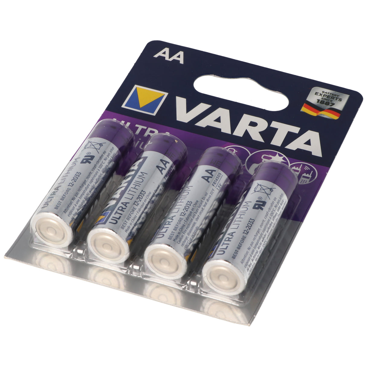 Varta Ultra Lithium Mignon AA Batterien 6106 1,5V 4er Blister