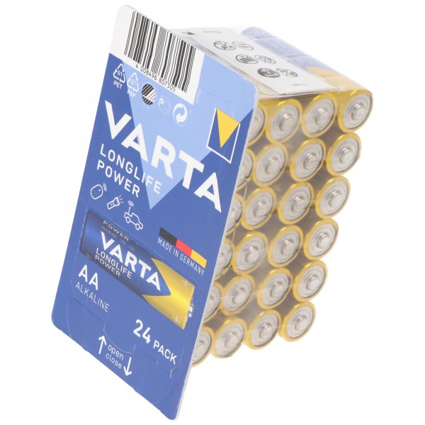 Varta Batterie Alkaline Mignon AA LR06 1,5V (24-Pack)