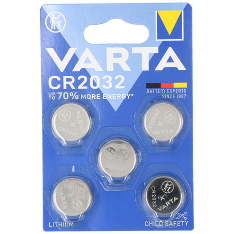 Varta Batterie Lithium, Knopfzelle, CR2032, 3V Electronics, Retail Blister 5-Pack