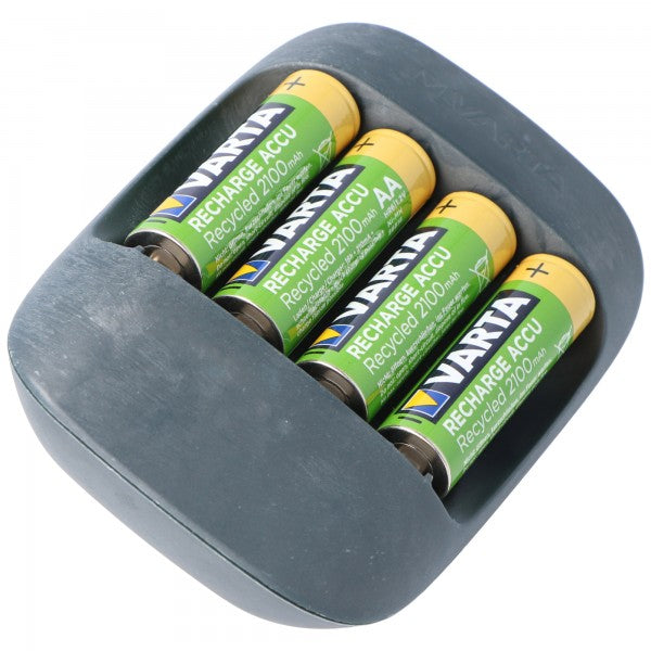 Varta 57680 Eco Charger inklusive 4x AA 2100mAh 56816 50 Prozent Bioplastic