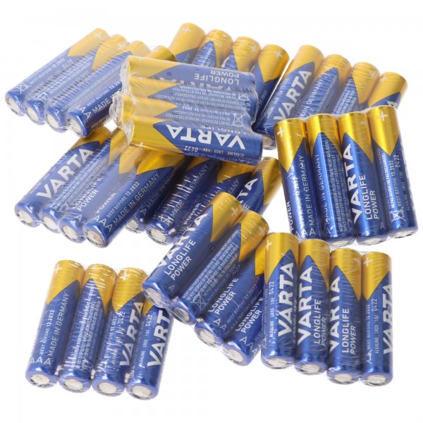 Varta Longlife Power Batterie Alkaline Micro AAA LR03 1,5V 40 Stück