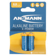 Ansmann X-Power Alkaline Batterie Mignon AA, LR6, 2er Papierblister