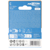 Ansmann Alkaline Batterie Baby C, LR14, 1,5V, 2er Papierblister