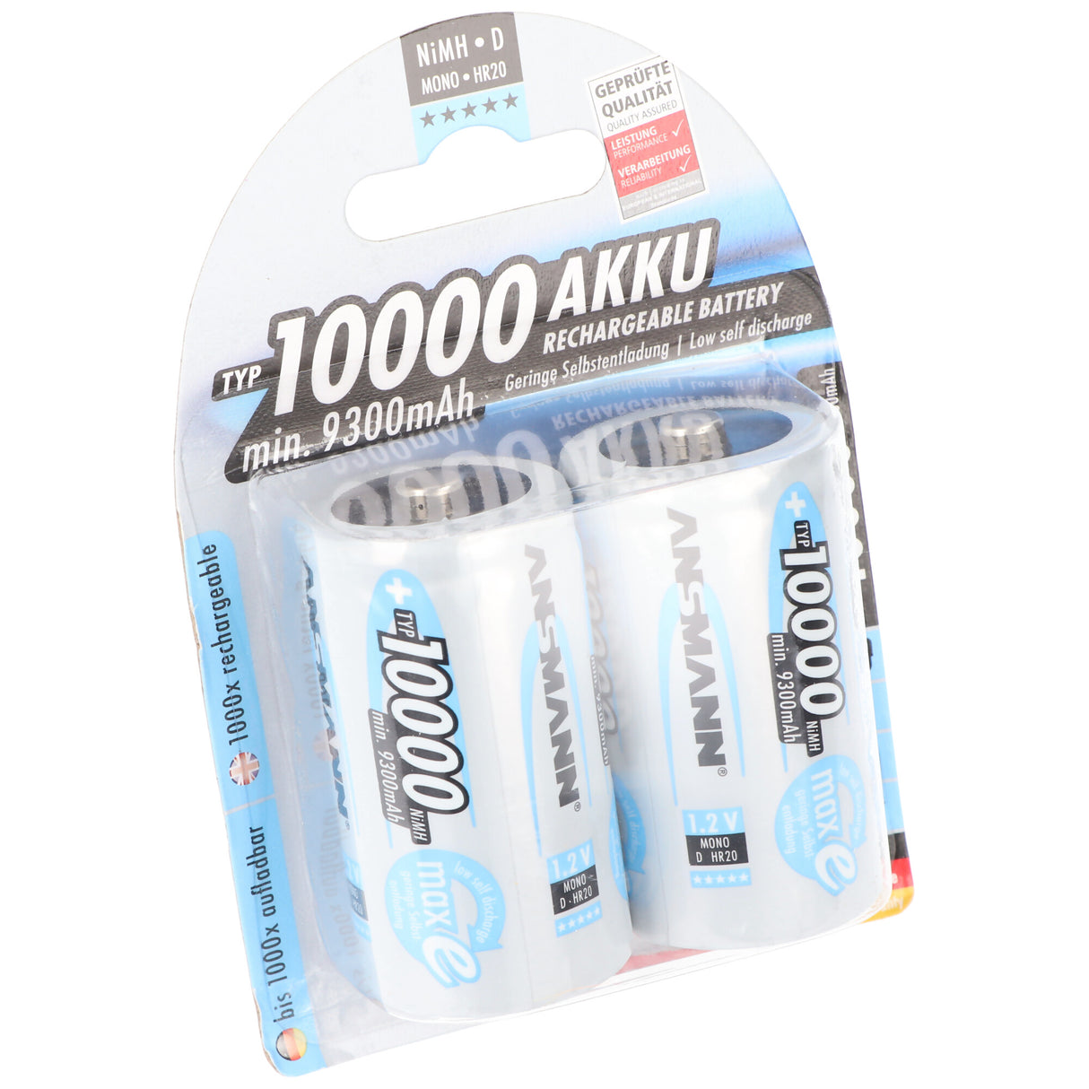 Ansmann NiMH-Akku Mono 10000mAh 2er Blister