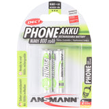 Ansmann NiMH-Akku Mignon 800mAh DECT 2er Blister