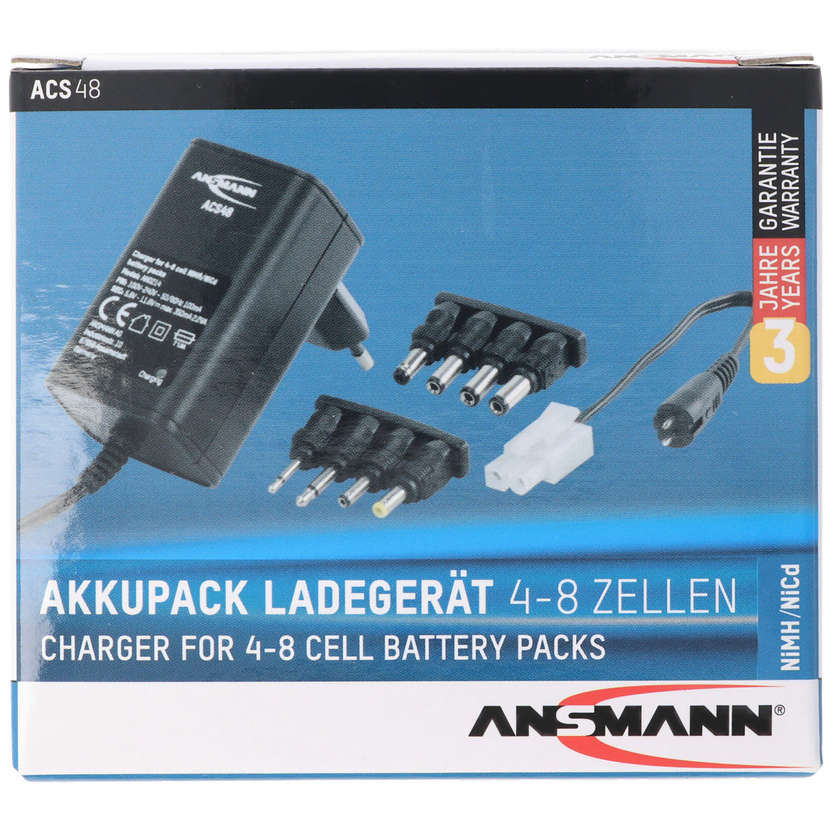 Ansmann Ladegerät ACS48 1001-0024 für 4,8 - 9,6 Volt Akkupacks