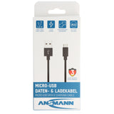 Ansmann USB-A auf Micro-USB Daten- und Ladekabel, 1,20 Meter