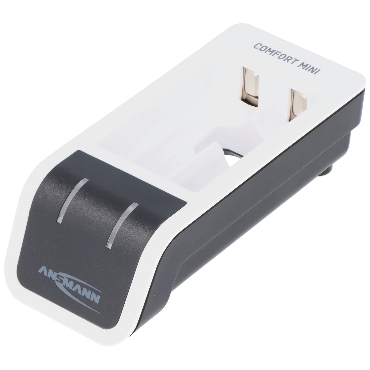 Ansmann Schnell-Ladegerät Comfort Mini für 1-2 NiMH Micro AAA, Mignon AA Akkus, USB Eingang