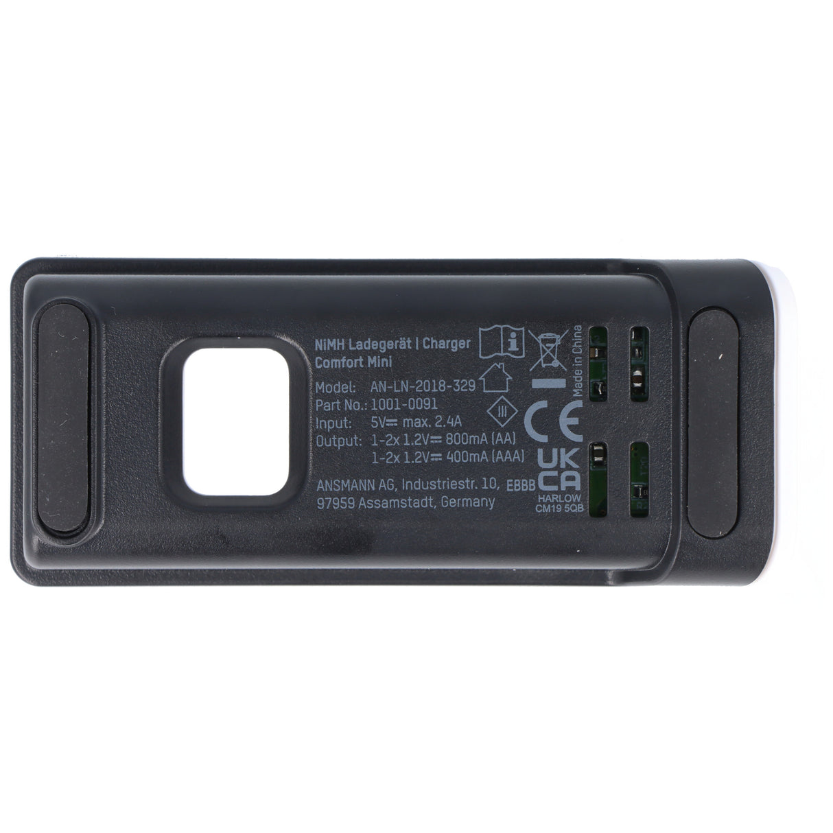 Ansmann Schnell-Ladegerät Comfort Mini für 1-2 NiMH Micro AAA, Mignon AA Akkus, USB Eingang