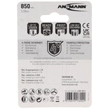 Ansmann Li-ion Akku CR123A, 16340, 3,6V bis 3,7V, 850mAh Schutzbeschaltung