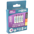 Ansmann Mignon AA 1,5V Lithium-Ionen Akkus, min. 1800mAh typ. 2000mAh,