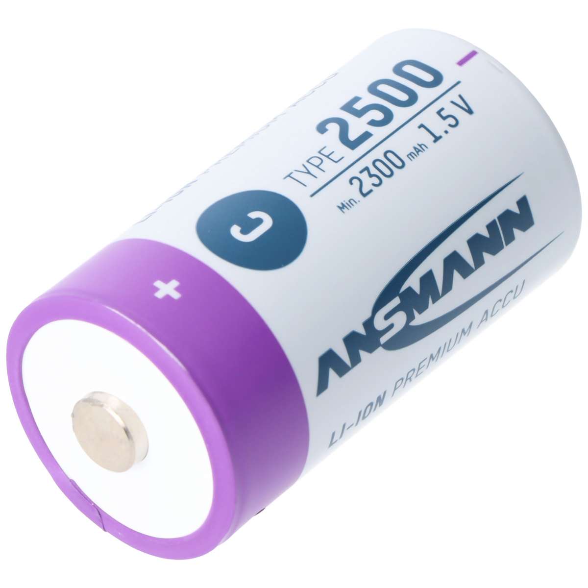 Ansmann Li.ion Akku Baby C 1,5V 2500mAh, 1313-0004, 2er Karton Blister