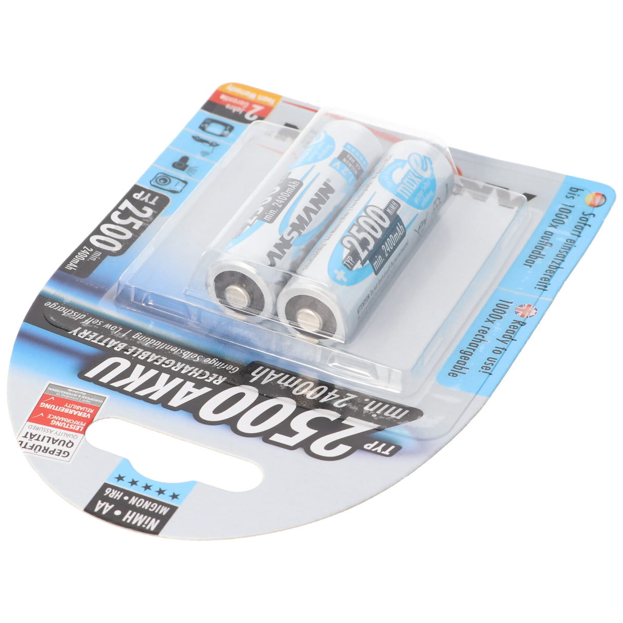 Ansmann maxE plus NiMH-Akku Mignon AA 2500mAh 2er Blister
