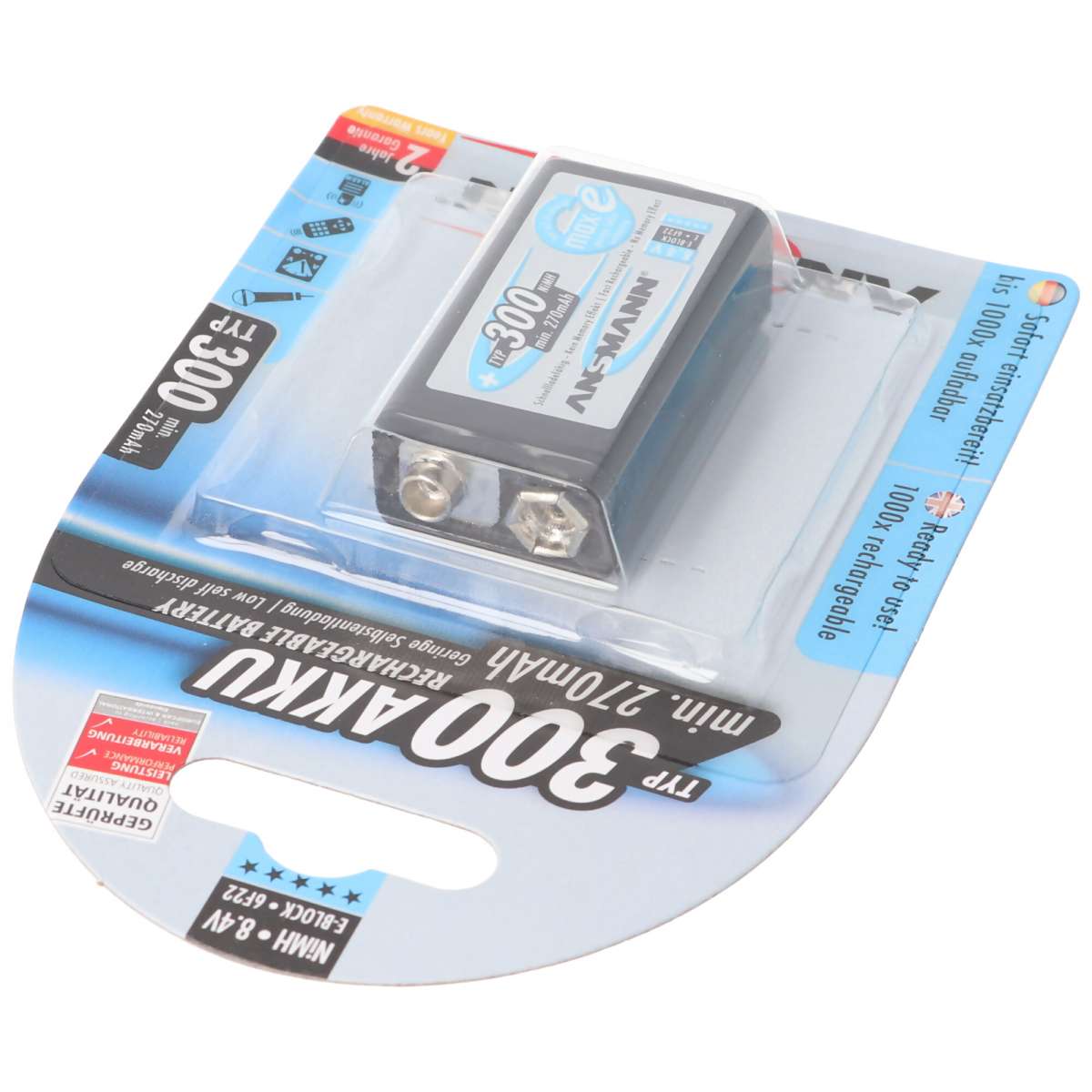 Ansmann maxEplus NiMH-Akku Typ 300 E-Block 270mAh