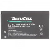 AccuCell BL-5C Akku für Nokia mit 1100mAh Akkutyp BL-5CA, BL-5CB, BR-5C, LN-4C , NKBF01