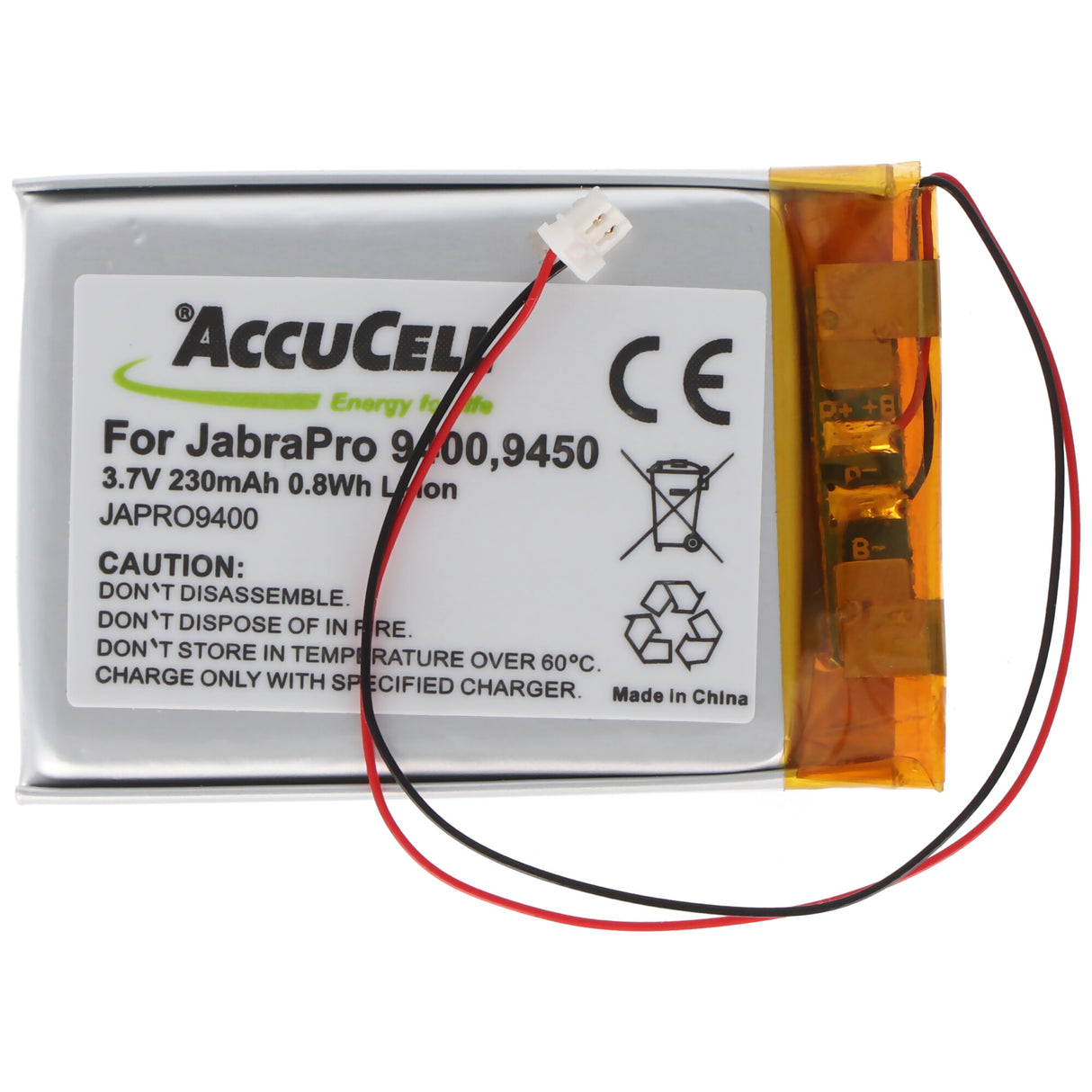AccuCell Jabra Pro 9400 Akku, Pro 9450, Pro 9460, Pro 9465, Pro 9470, 14192-00 Akku AHB412434PJ