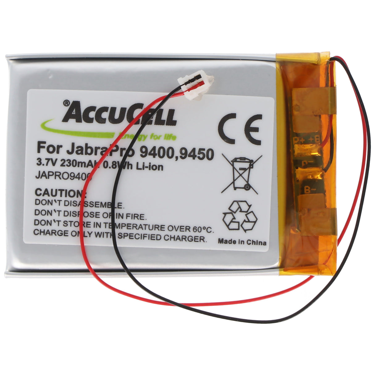 AccuCell Jabra Pro 9400 Akku, Pro 9450, Pro 9460, Pro 9465, Pro 9470, 14192-00 Akku AHB412434PJ
