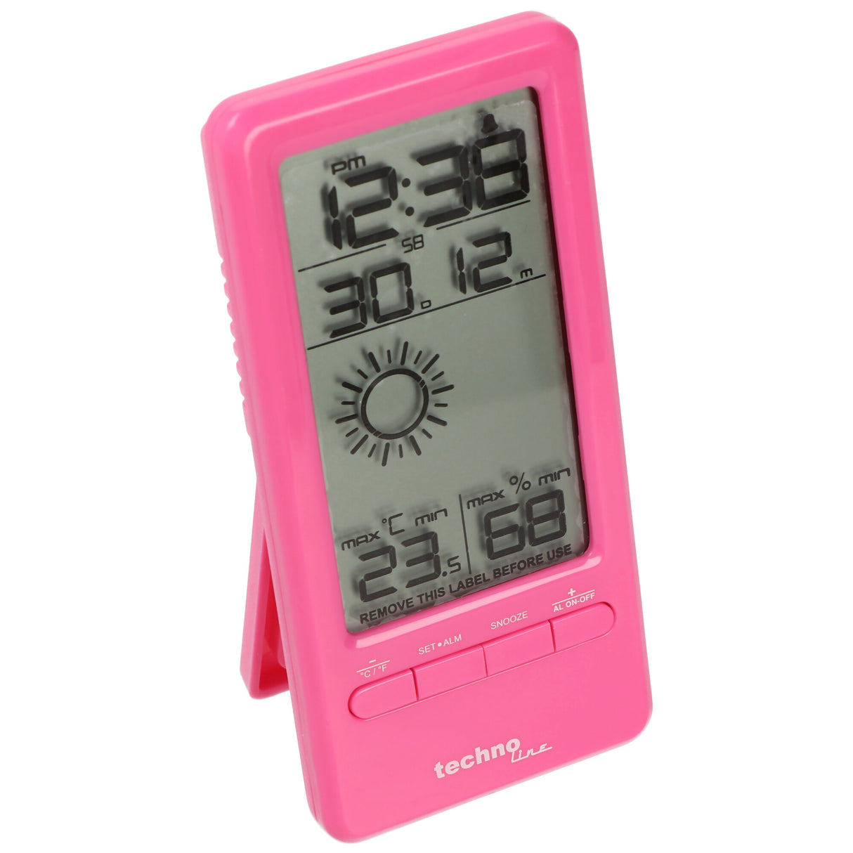 Technoline WS 6715 - Wetterstation rosa mit Vorhersage von Wettersituationen