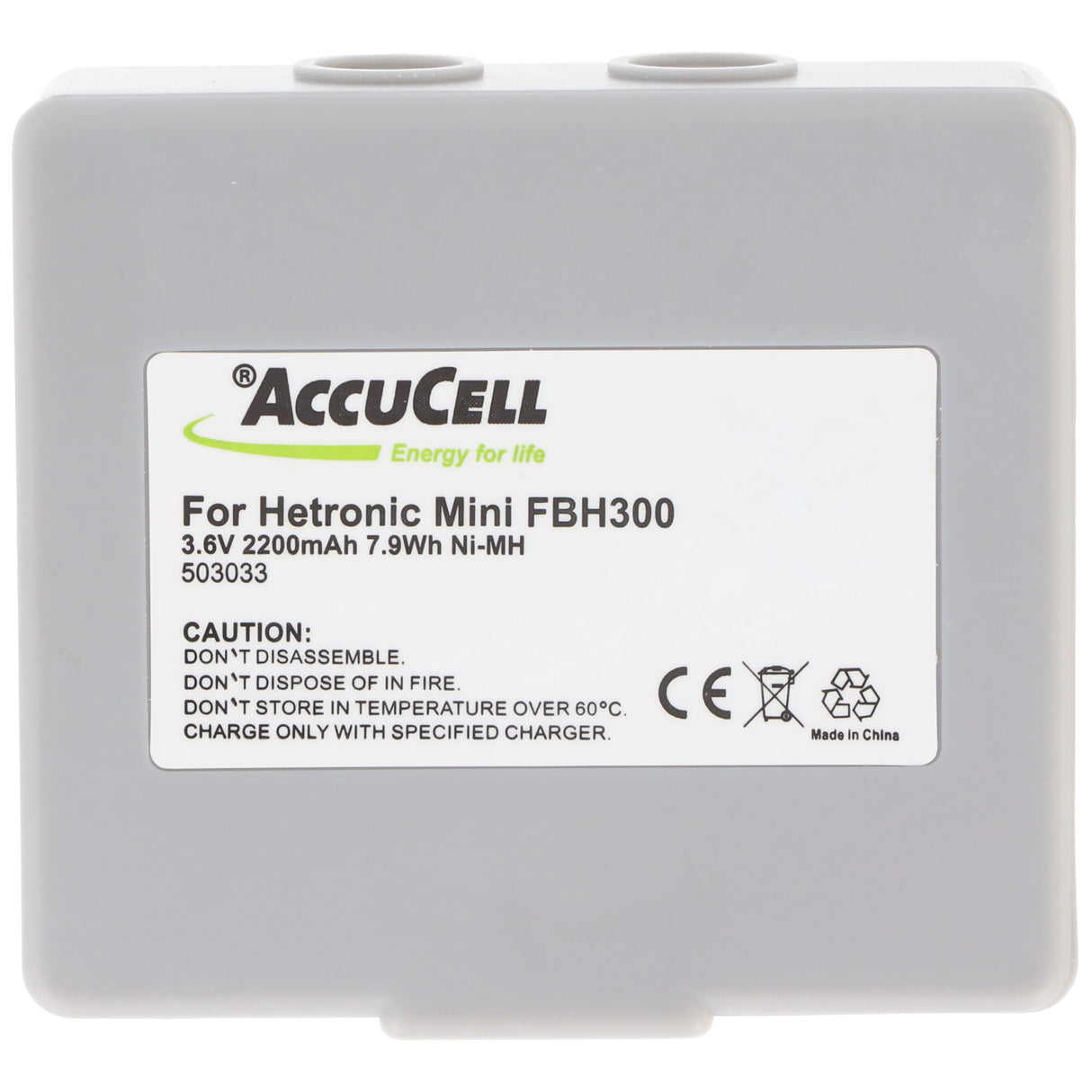 AccuCell Akku passend für Hetronic NM13HA Akku 68300990, 68300600, 68300950, FBH300, RHE3620KG 3,6 Volt 2000-2200mAh