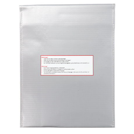 AccuCell LIPO-SAFE Lipo Schutzbeutel klein, Lipos sicher aufbewahren! 23x18cm Silber 120gramm, Lipo Guard