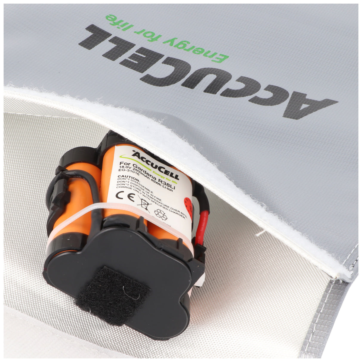 AccuCell LIPO-SAFE Lipo Schutzbeutel klein, Lipos sicher aufbewahren! 23x18cm Silber 120gramm, Lipo Guard