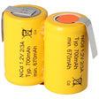 Accucell Akku 2/KR-600AE 2/3 A Cadnica NICD Akku 2,4V mit Lötfahne U-F