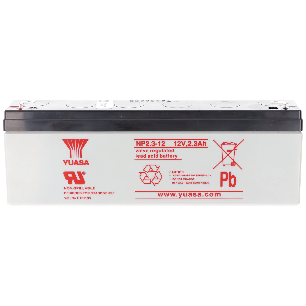 Yuasa NP2.3-12 Akku Blei PB 12 Volt 2,3Ah Faston 4,8mm