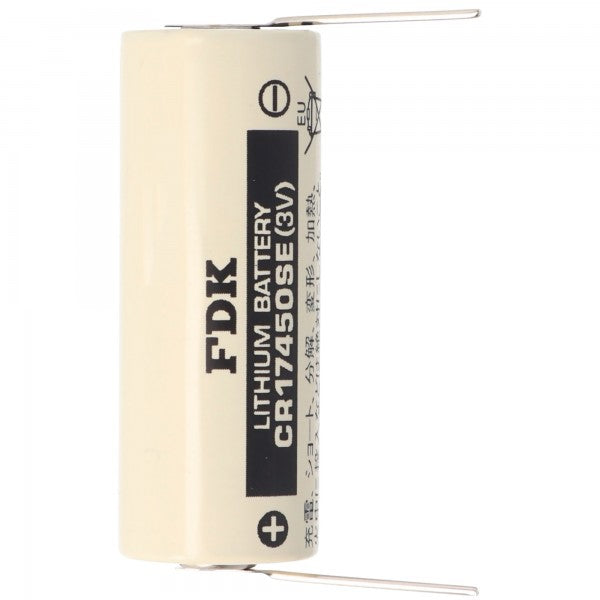 Sanyo  CR17450SE 3V 2500mAh Size A mit Lötpadel Lithium Batterie