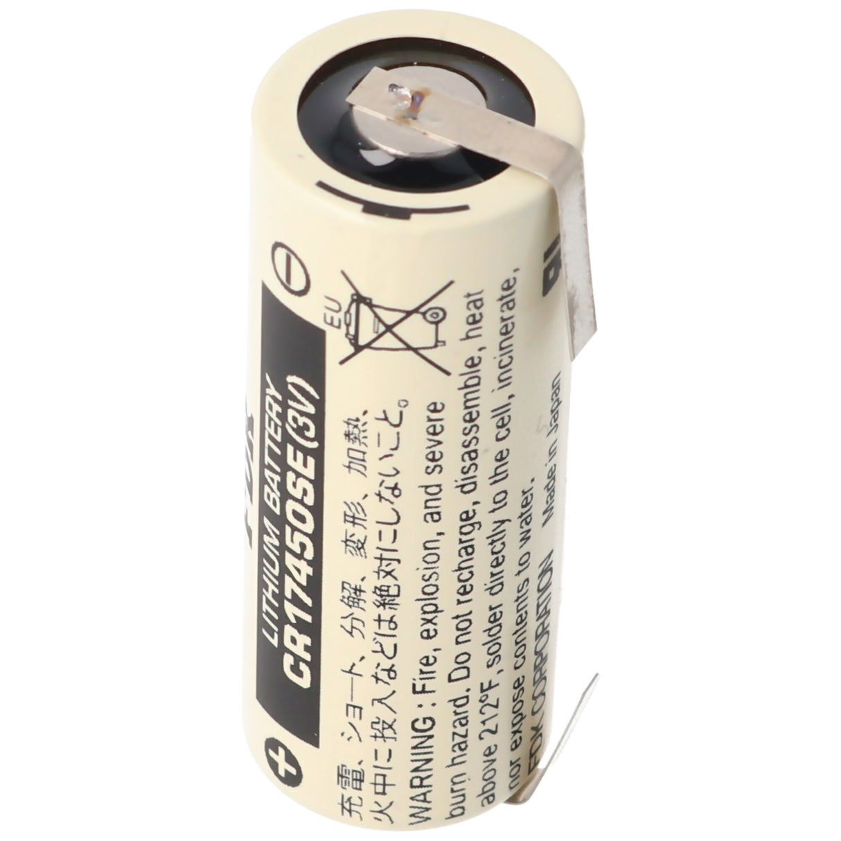FDK Sanyo CR17450SE Size A 3V 2500mAh Lötfahne U Lithium Batterie