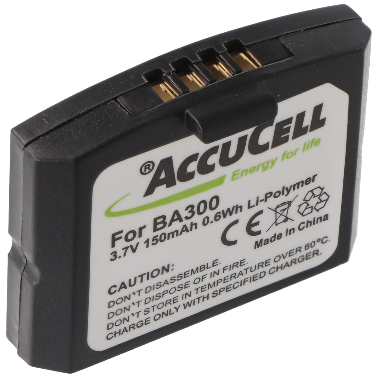 AccuCell Akku Sennheiser RS4200 Li-Polymer Akku 500898, BA 300, HC-BA300, NCI-PLS100H, 150mAh