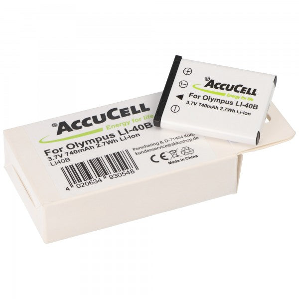AccuCell Akku passend für Kodak M873, Akku passend für Leica Sofort Kamera, Akkutyp BP-DC17