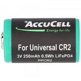 AccuCell CR2 Akku Li-Ion, CR-2 Akku Li-Ion 3 Volt 250mAh Neu Li-FePo4 3.0V