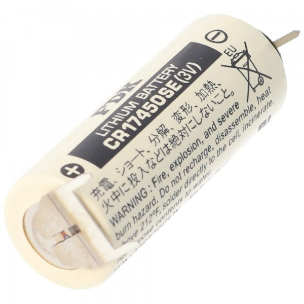 Sanyo CR17450SE 3V 2500mAh Size A 3er Print Lötfahnen Lithium Batterie