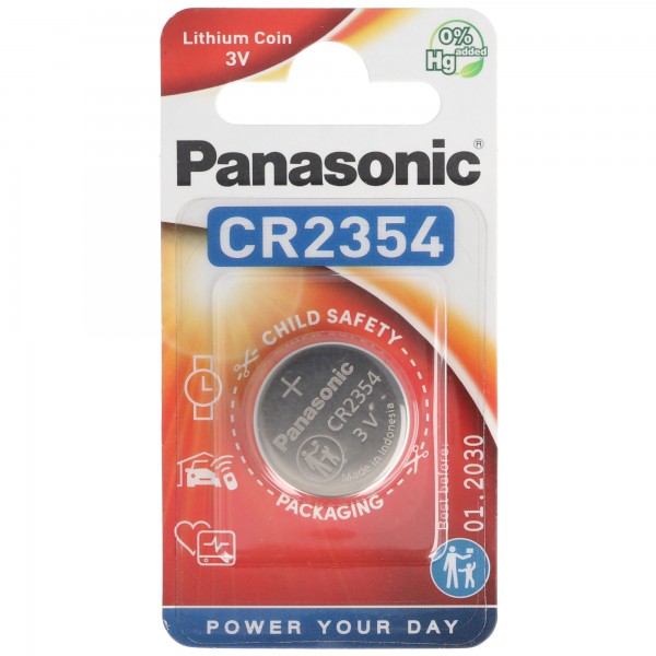 Panasonic CR2354 Lithium Batterie mit Vertiefung am Minuspol beachten