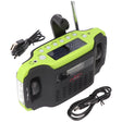 AccuCell Solar-Dynamo-Koffer-Radio mit LED-Taschenlampe, keine Batteri