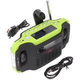 AccuCell Solar-Dynamo-Koffer-Radio mit LED-Taschenlampe, keine Batterien erforderlich